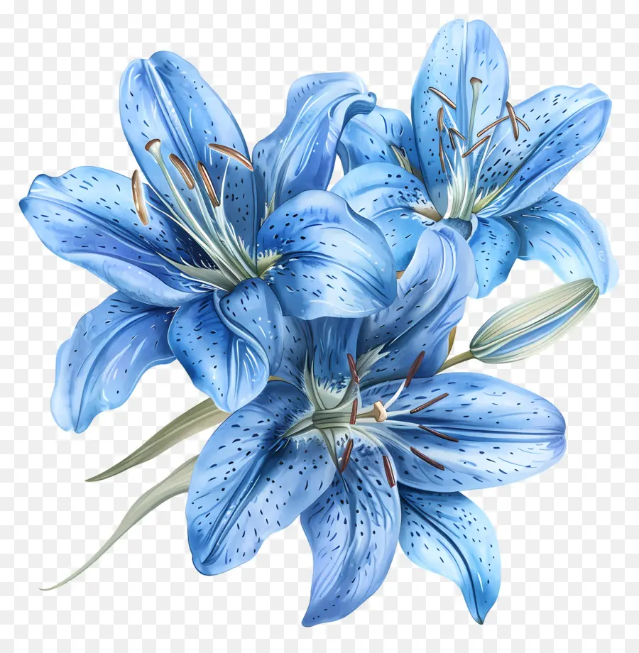 Lys，Fleur Bleue PNG