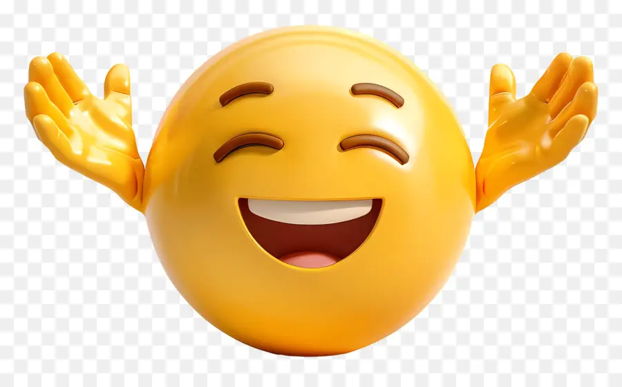 Geste，Emoji Riant PNG