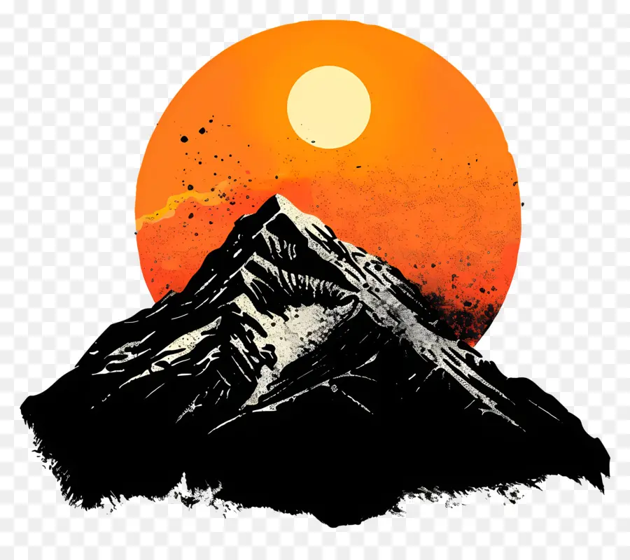 La Silhouette De La Montagne，Montagne PNG