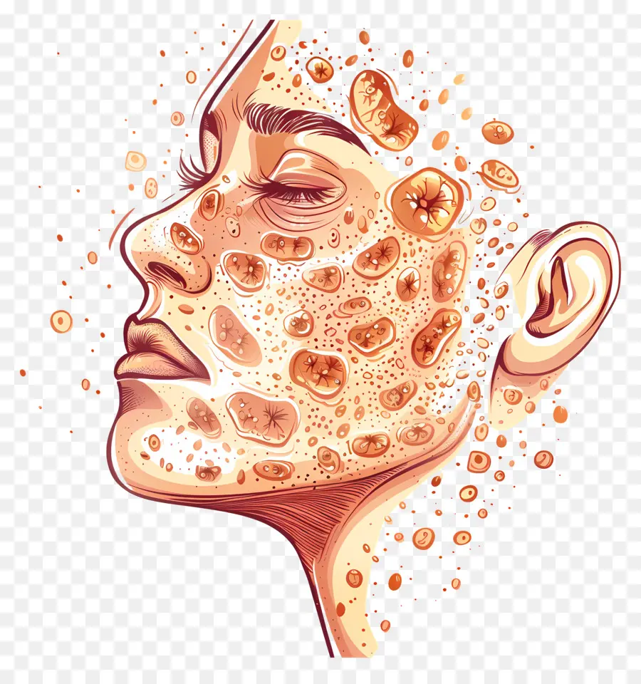 Allergie De La Peau，L'acné PNG