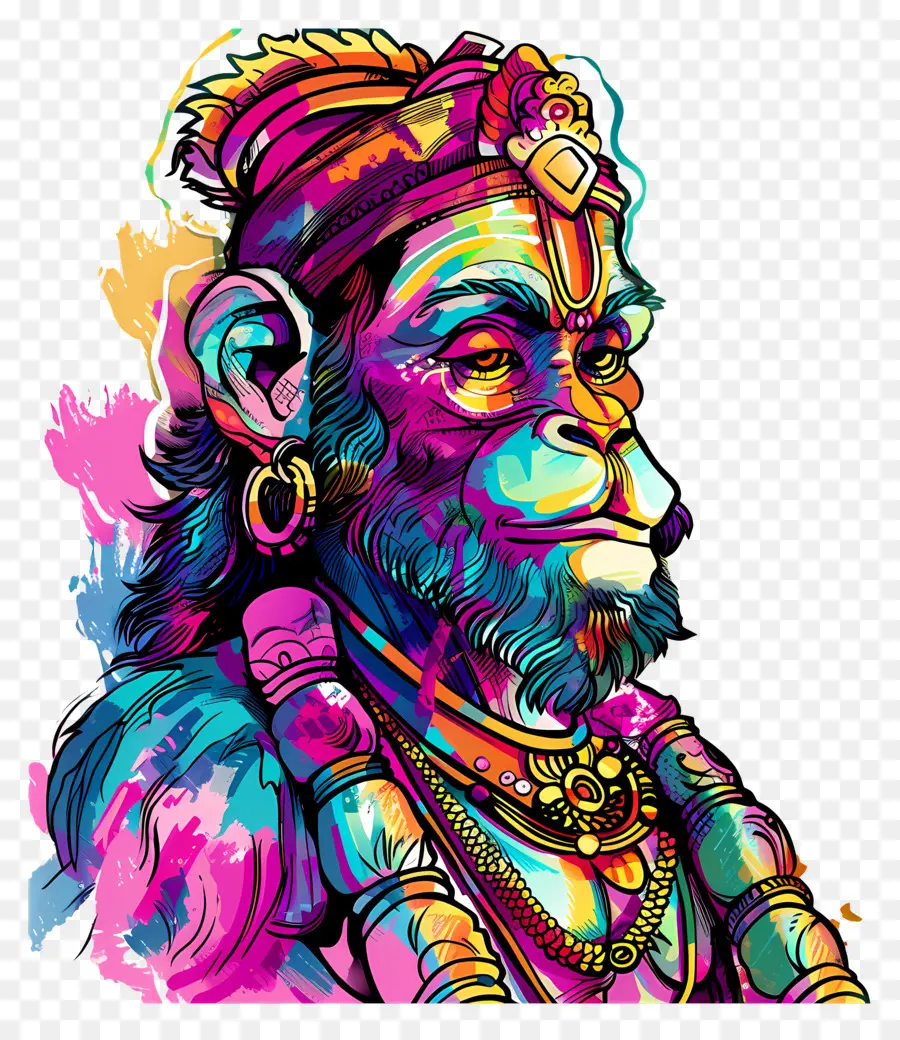 Hanuman，Coloré Singe PNG