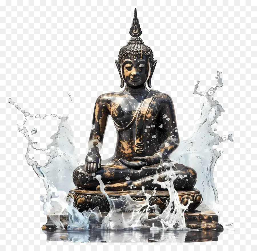 Le Festival De Songkran，Statue De Bouddha PNG