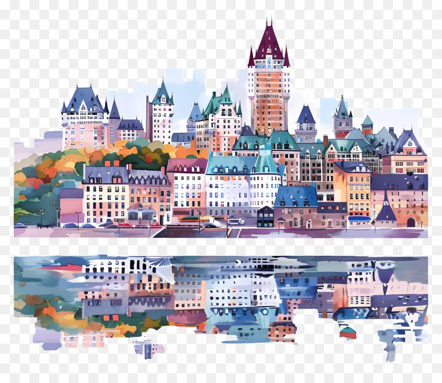 La Ville De Québec Horizon，Les Toits De La Ville PNG
