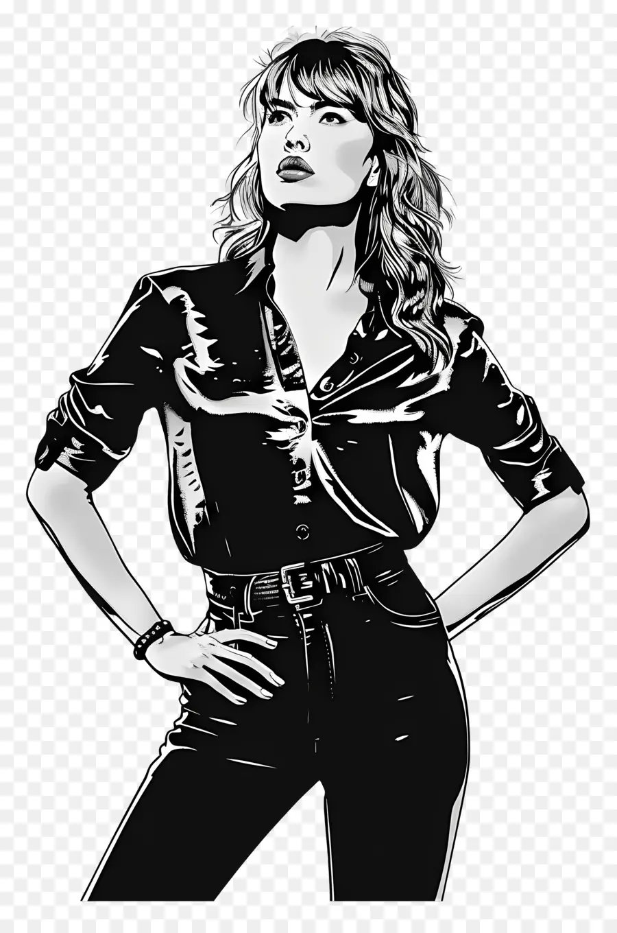 Silhouette Taylor Swift，Femme PNG