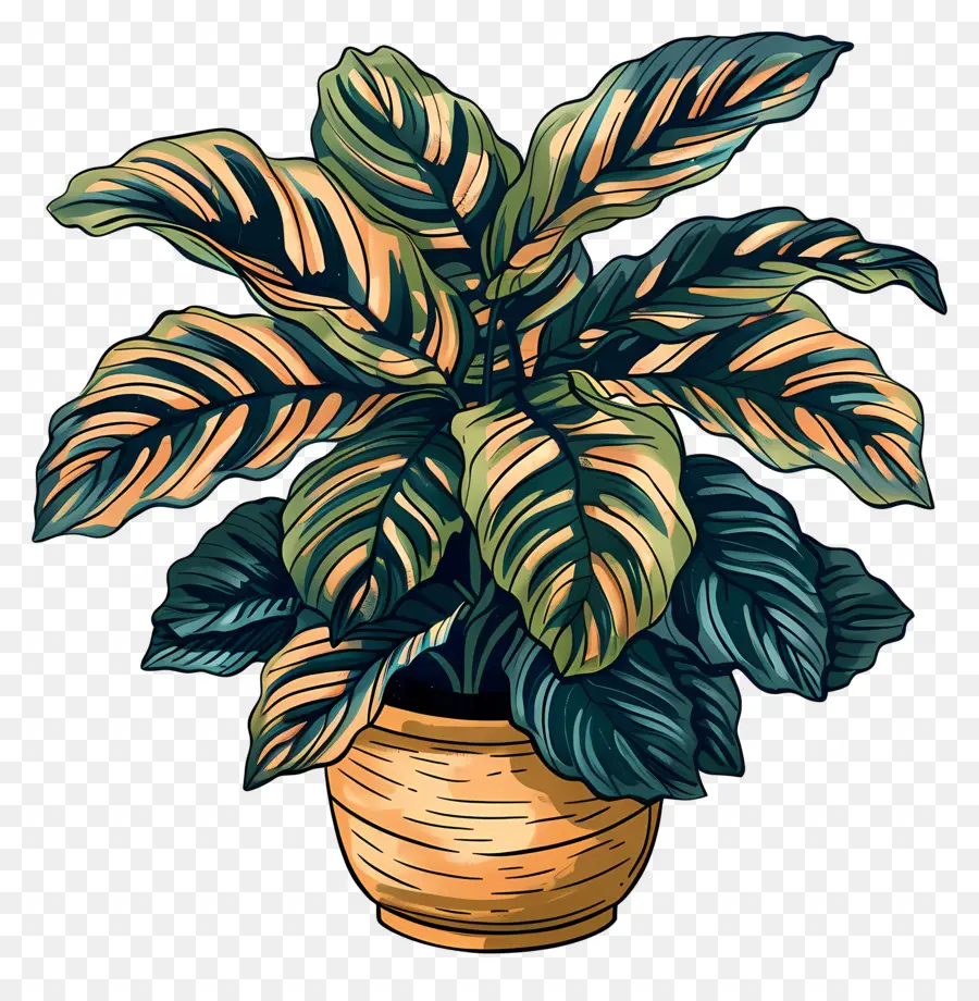 Plante De Calathea，Plante En Pot PNG