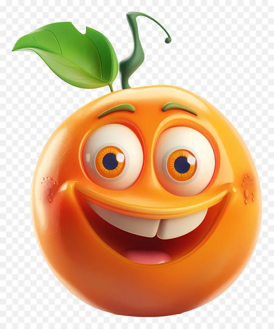 Fruit De Dessin Animé 3d，Orange De Dessin Animé PNG