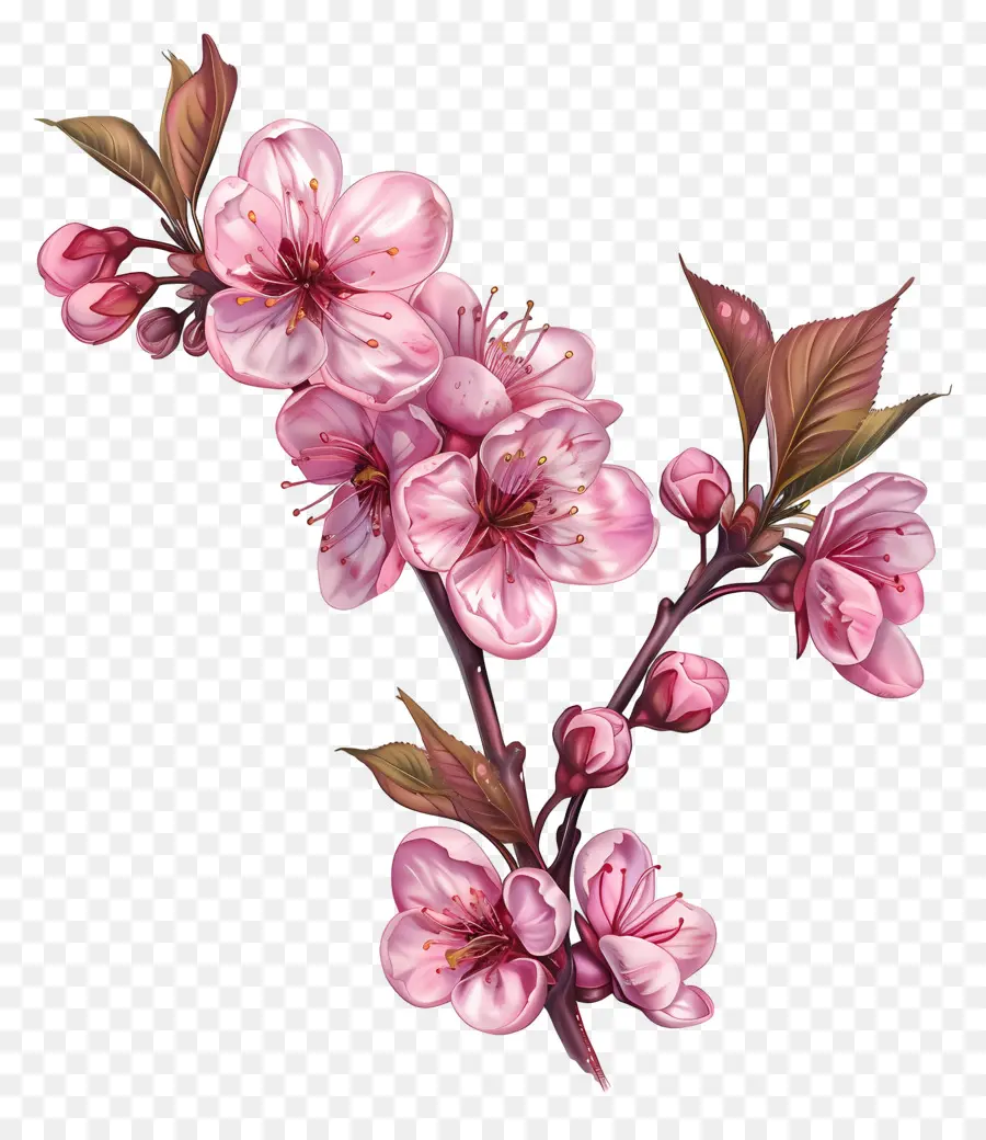 Branche De Cerisier En Fleurs，Fleurs De Cerisier PNG