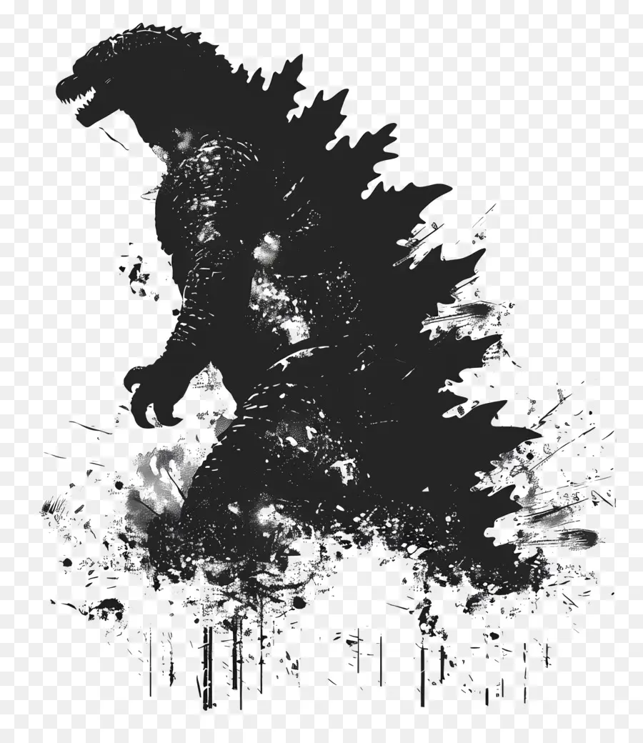 Godzilla，Silhouette PNG