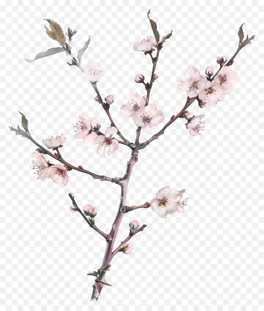 Branche De Cerisier En Fleurs，Fleur De Cerisier PNG