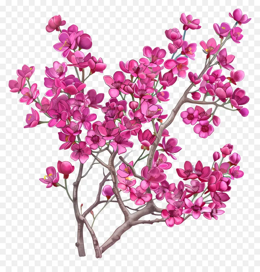 Chinois Redbud，Rose Arbre PNG