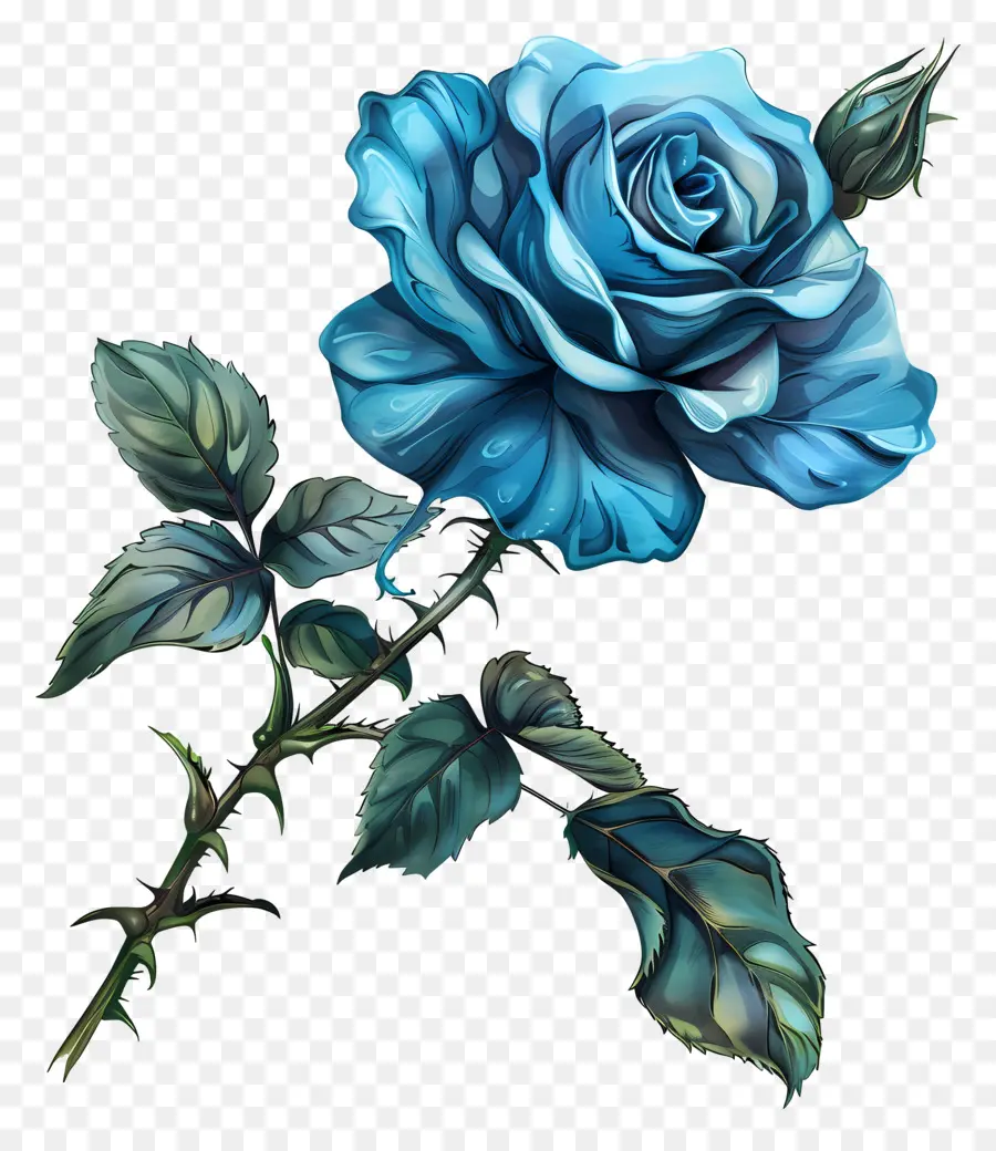 Rose Bleue，Veines Violettes PNG