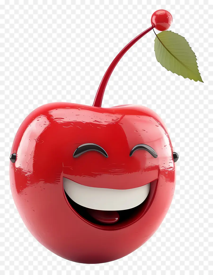 Fruit De Dessin Animé 3d，Cerise Souriante PNG