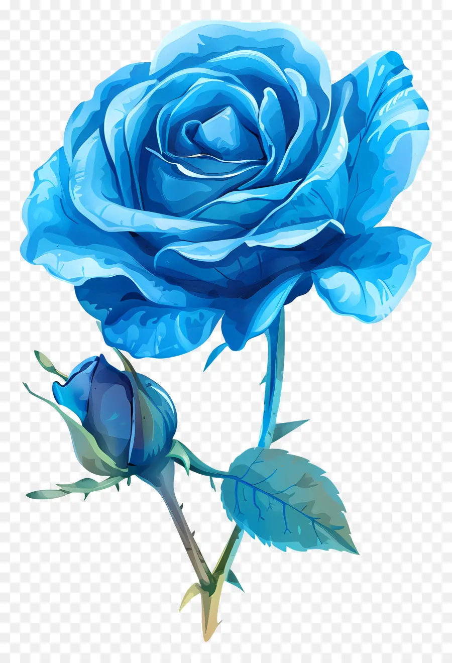 Rose Bleue，Pétales PNG