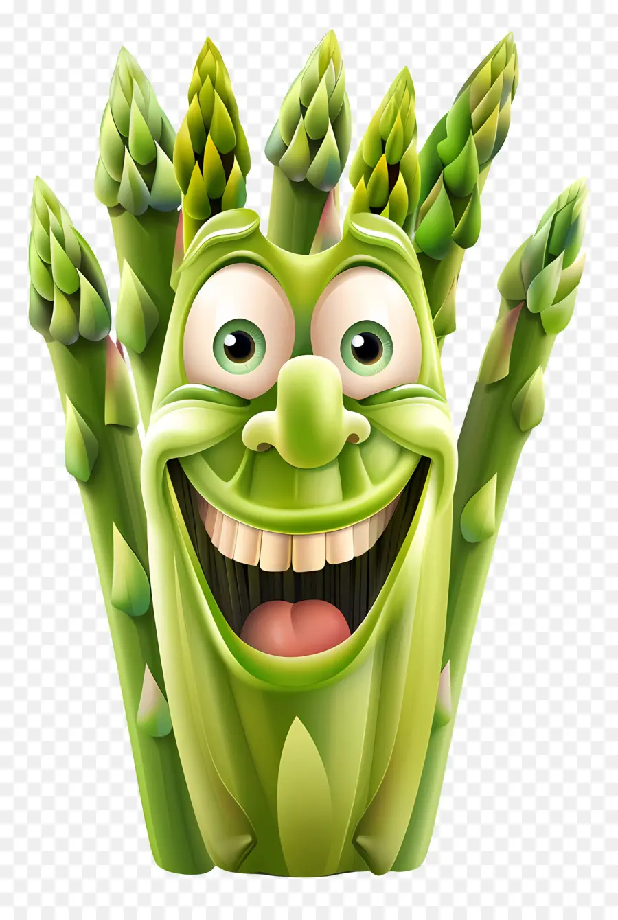 Légume De Dessin Animé 3d，Asperges De Dessin Animé PNG