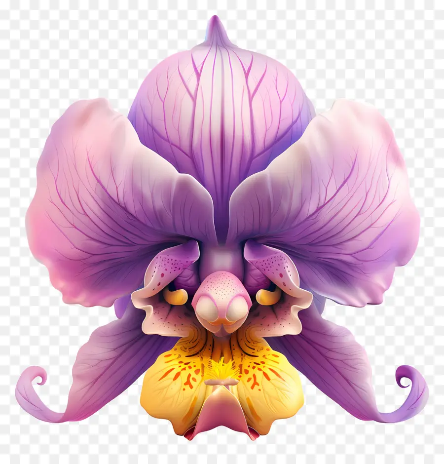 Fleurs De Dessins Animés 3d，Orchidée PNG