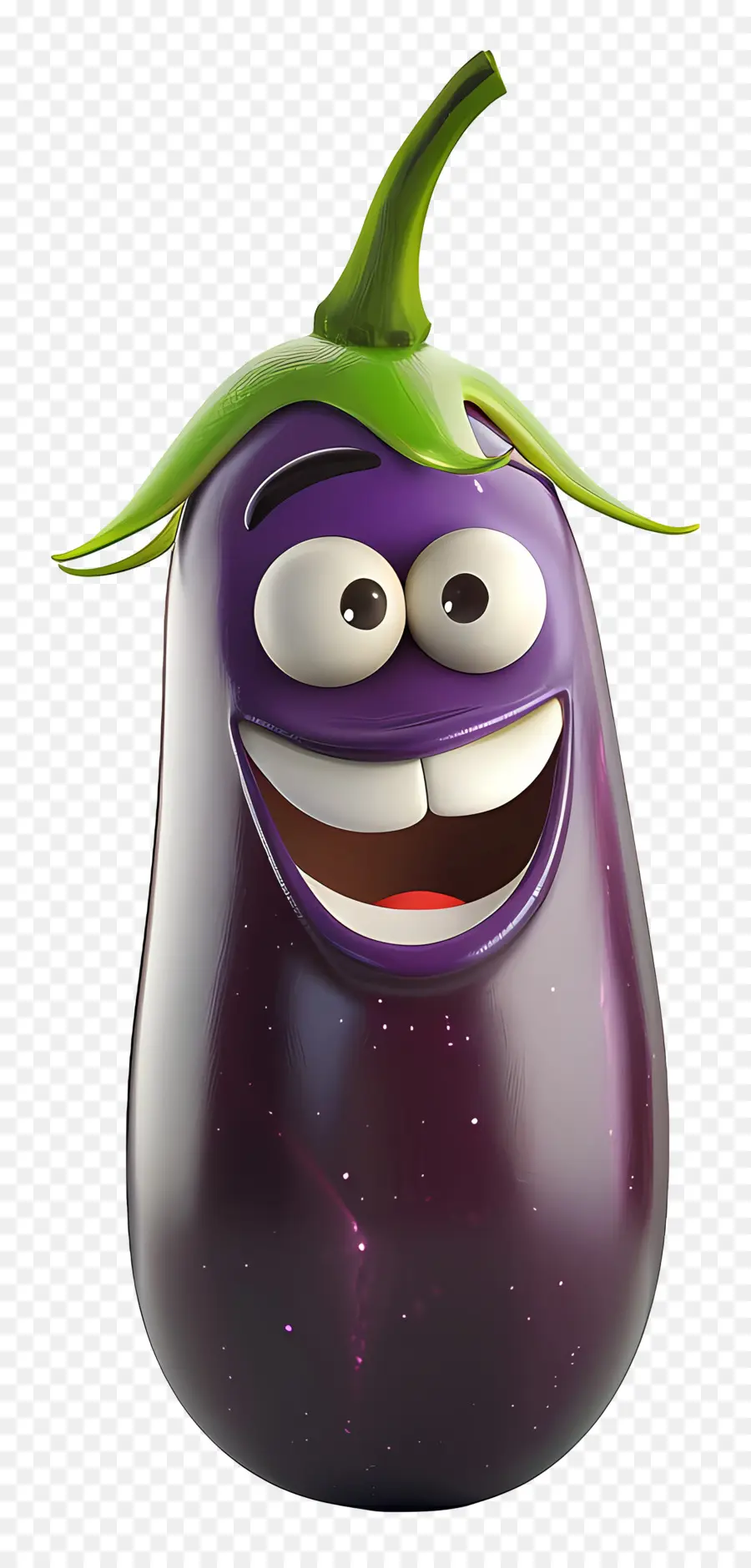 Légume De Dessin Animé 3d，Violet Aubergine PNG