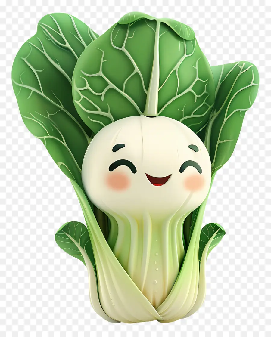 Légume De Dessin Animé 3d，Joyeux Bok Choy PNG