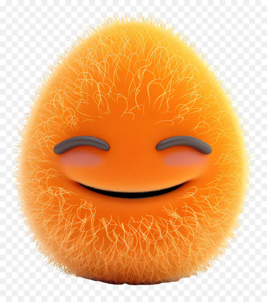 Dessin Animé 3d Flou，Emoji Orange PNG