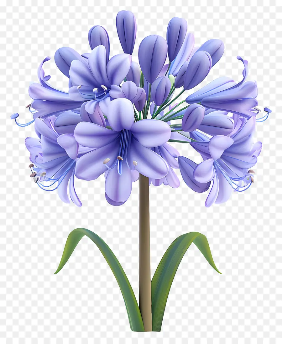 Fleurs De Dessins Animés 3d，Fleur Bleue PNG