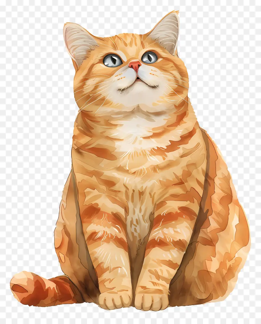 Chat，Chat Tabby Orange PNG