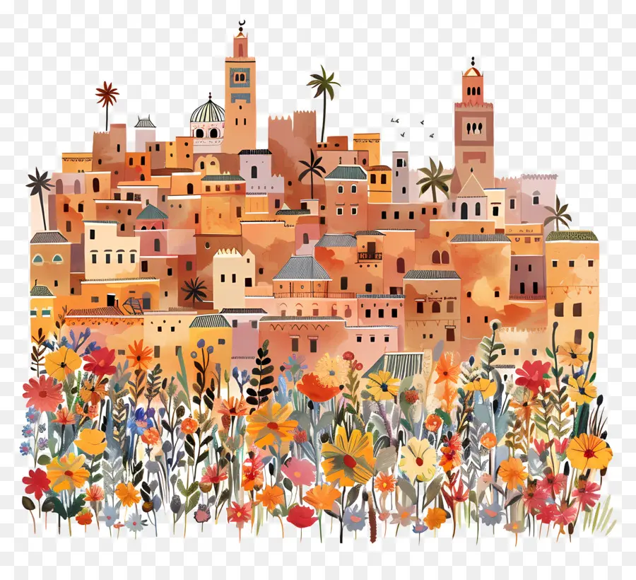 Marrakech，Paysage Urbain PNG