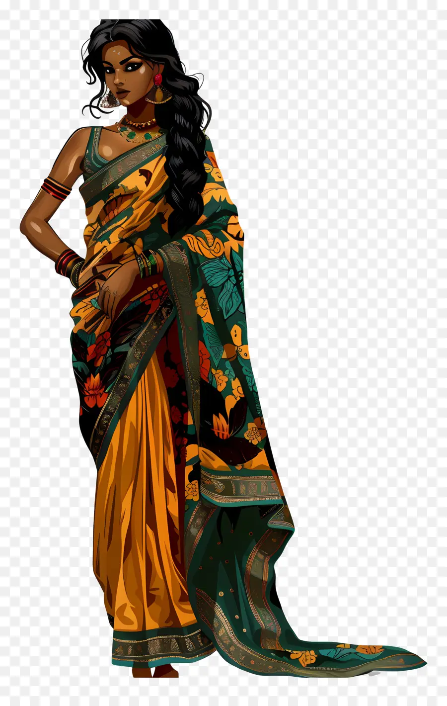 Saanjh Banarasi Saree，Sari PNG