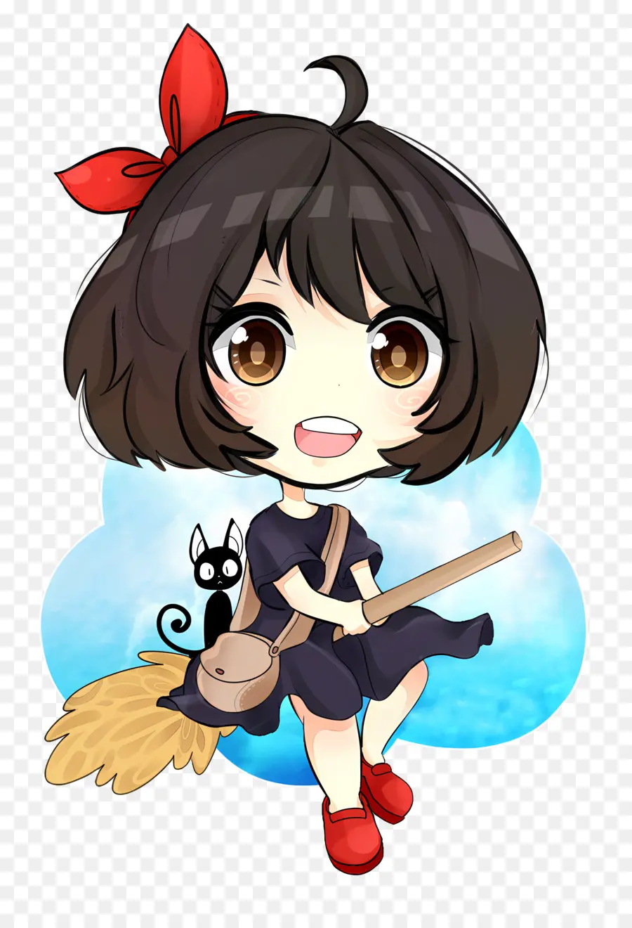 Studio Ghibli，Fille Avec Un Balai PNG