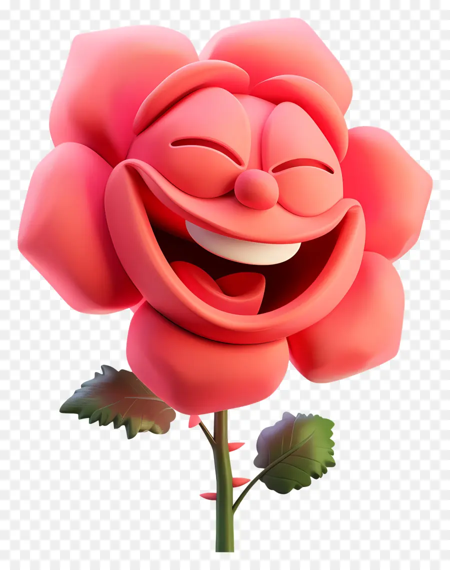 Fleurs De Dessins Animés 3d，Rose PNG