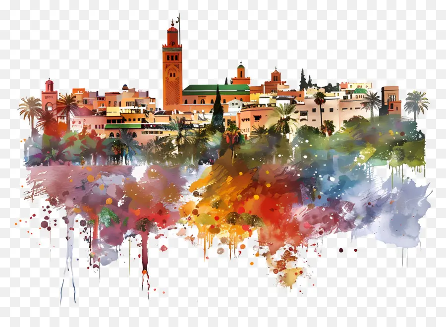 Marrakech，Paysage Urbain PNG