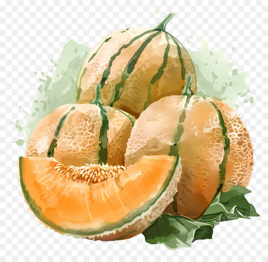 Melons De Cantaloup，La Mangue PNG