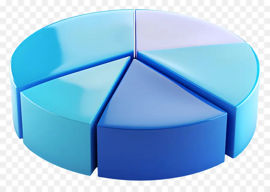 Diagramme Circulaire，Graphique Circulaire Bleu PNG