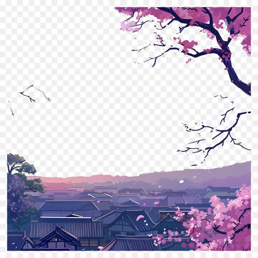 Sakura Du Soir，Japon PNG