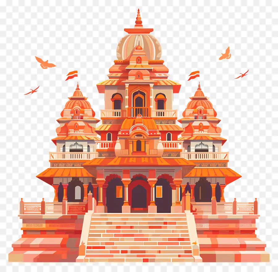Ram Mandir，Temple Hindou PNG
