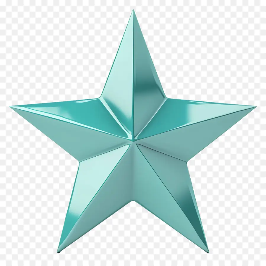 étoile Turquoise，Métal Étoile PNG