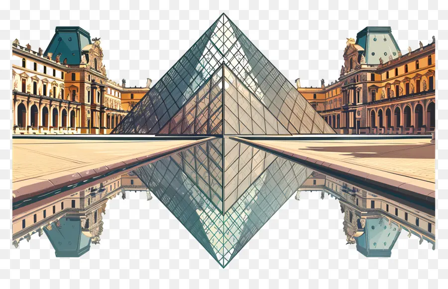 Musée Du Louvre，Pyramide Du Louvre PNG