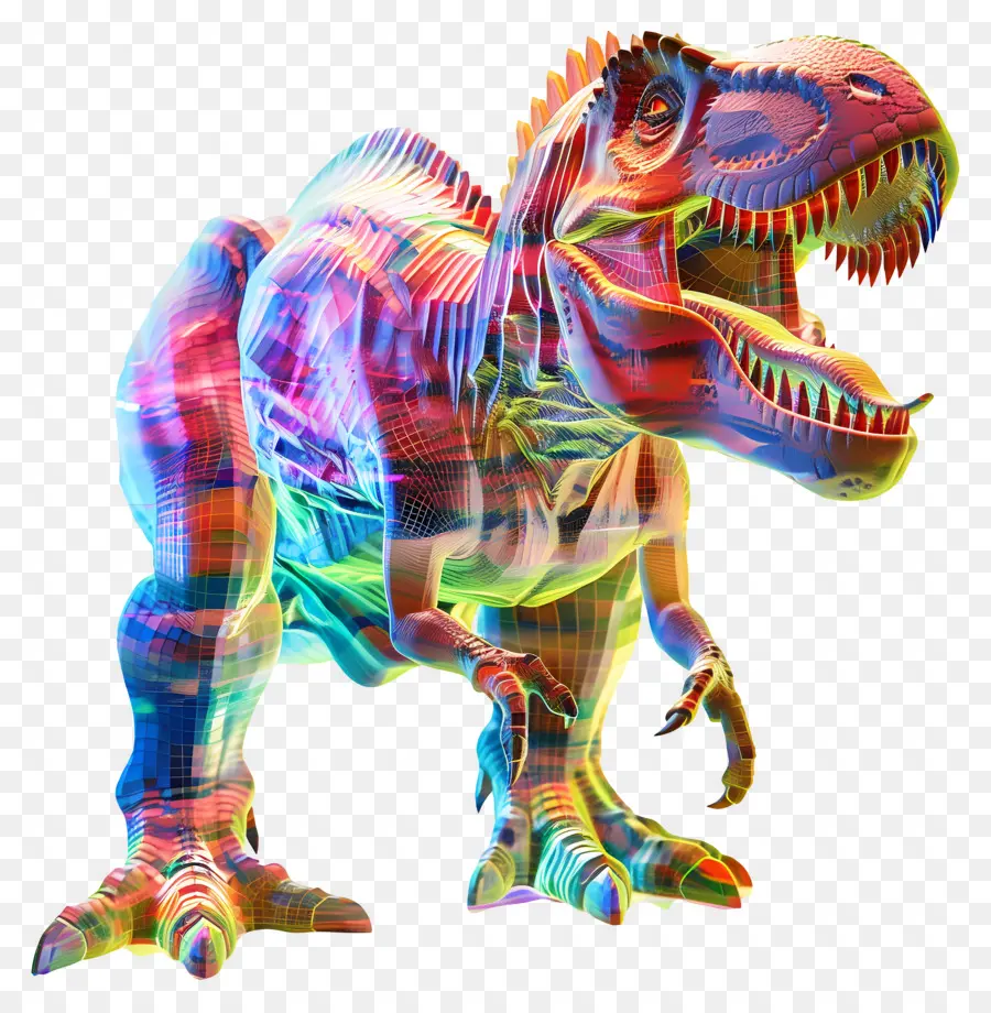 Hologramme，Dinosaure Coloré PNG