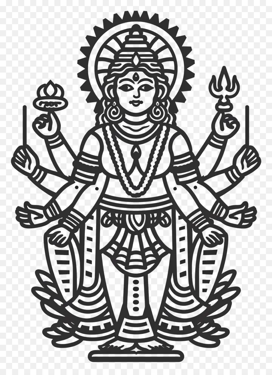 Mère Chandraghanta，Seigneur Vishnu PNG