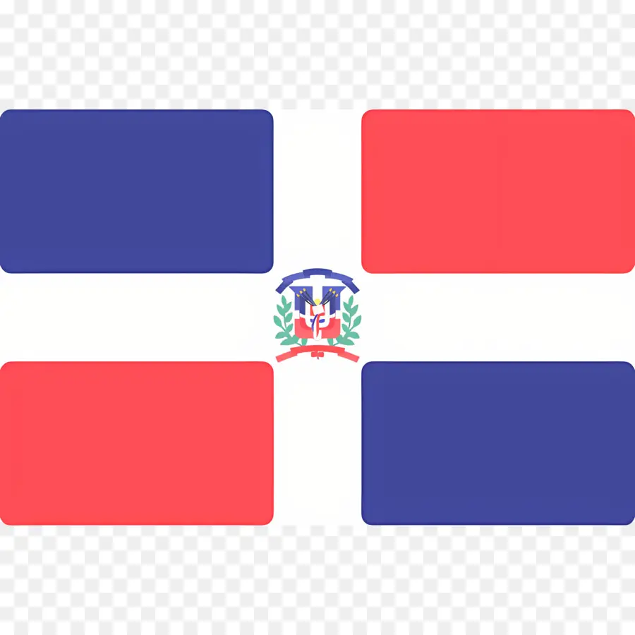 Drapeau De La République Dominicaine，Drapeau De La Bande Bleue PNG