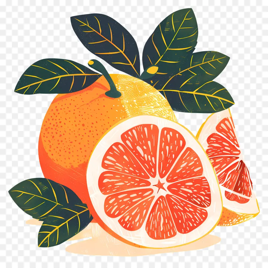 Pamplemousses，Les Oranges PNG