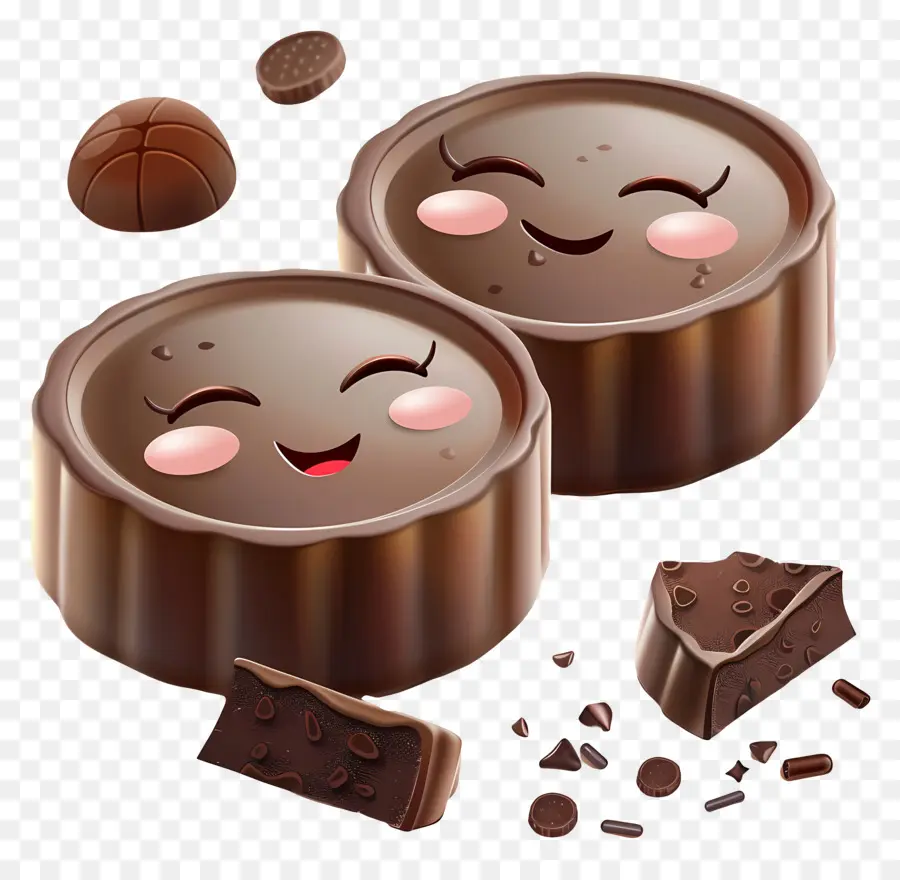 Dessert De Dessins Animés 3d，La Tarte Au Chocolat PNG