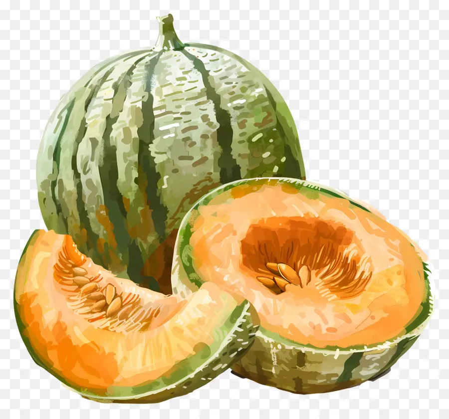 Melons De Cantaloup，La Pastèque PNG