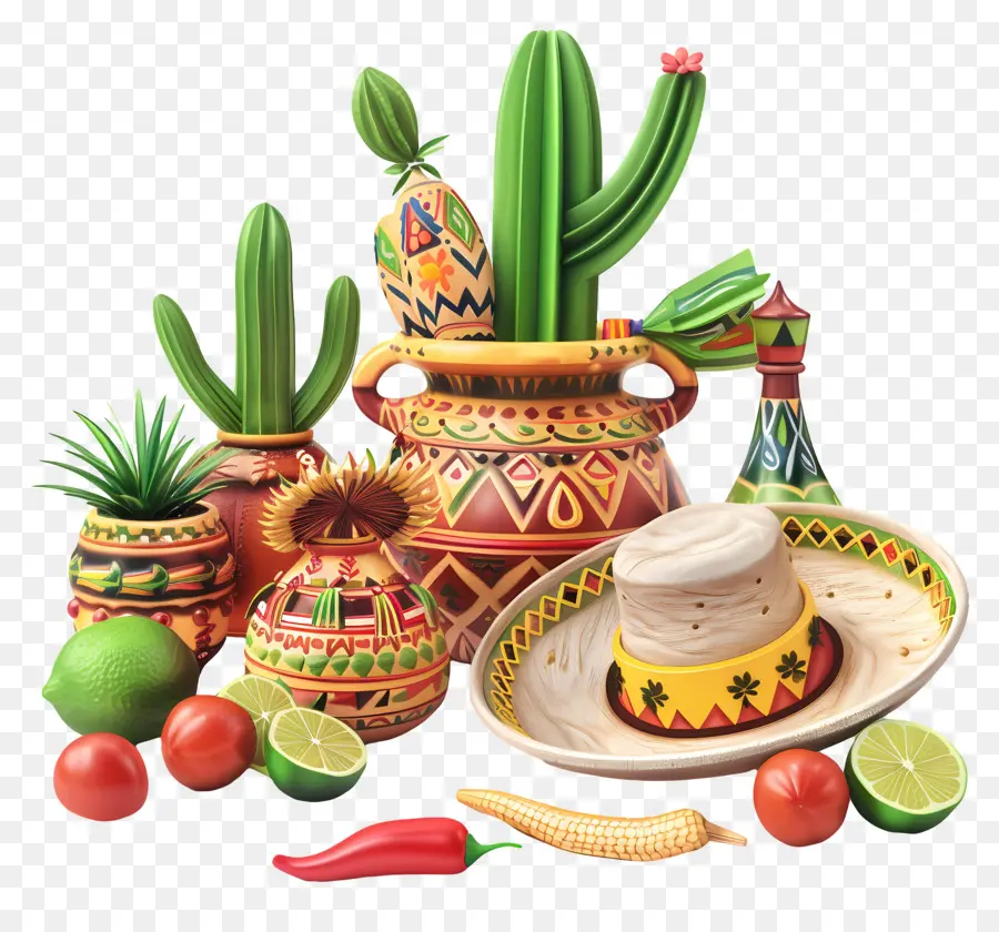 Cinco De Mayo，Poterie Mexicaine PNG