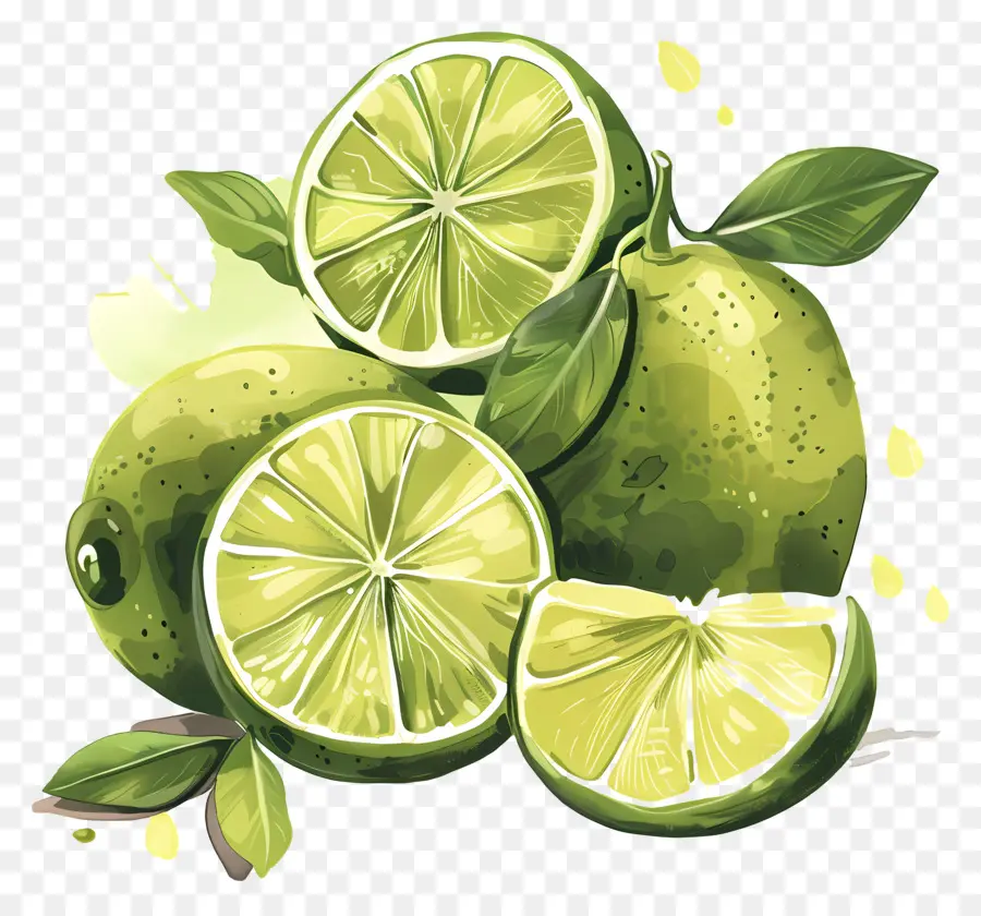 Citrons Verts，Agrumes PNG