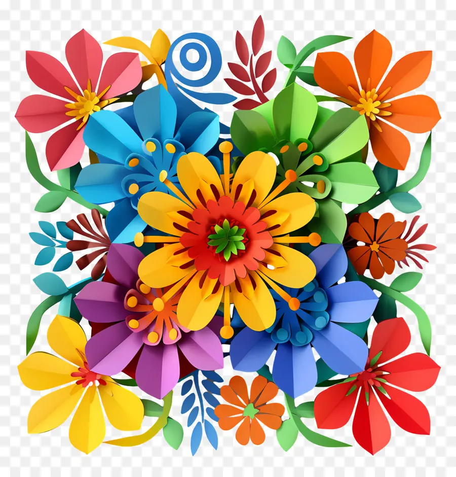 Cinco De Mayo，Fleurs Colorées PNG