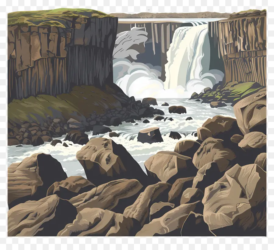 Dettifoss，Cascade PNG