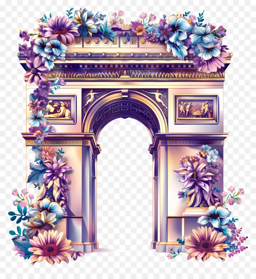 L'arc De Triomphe，Tour Eiffel PNG
