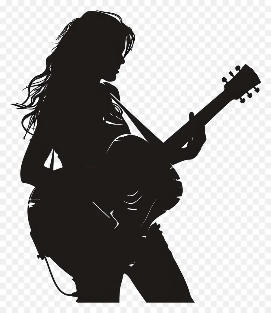 Guitariste Féminine，Guitariste PNG