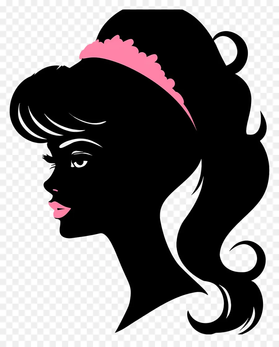 Barbie Head Silhouette，Femme PNG