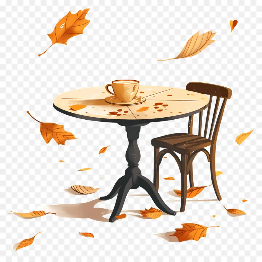 Table，Paysage D'automne PNG