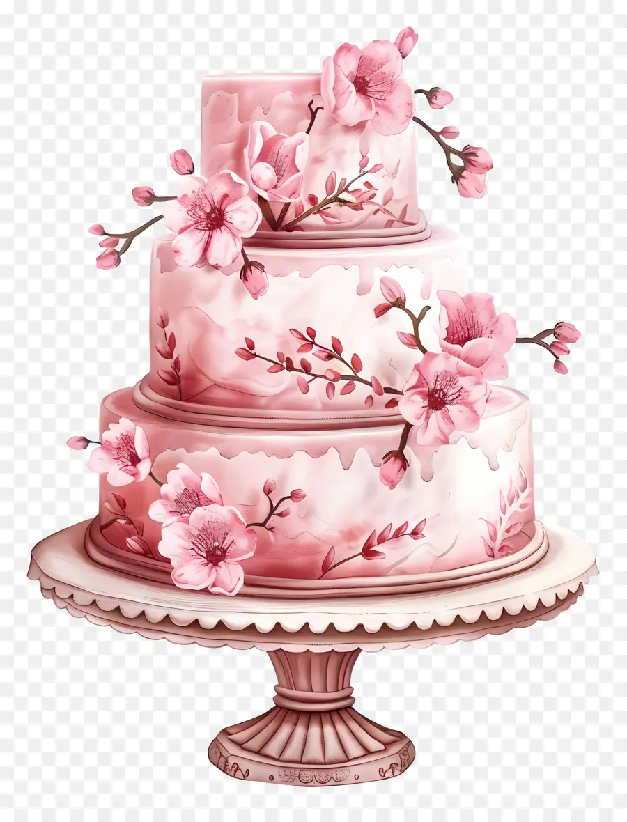 Gâteau Rose，Fleurs PNG